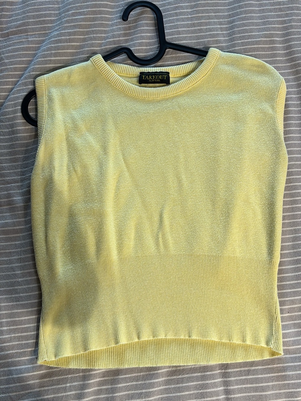 Sleeveless Shirt Pastel Yellow